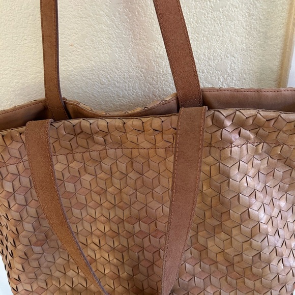 Madewell Woven Leather Tote Bag - Picture 2 of 7